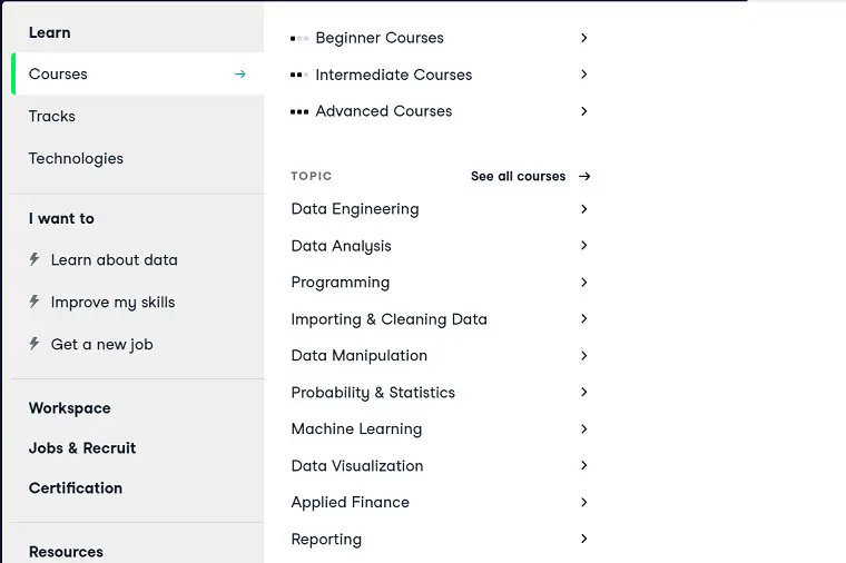 Learn on DataCamp