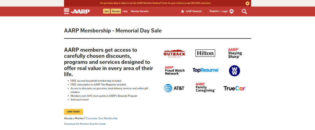 AARP Membership Homepage